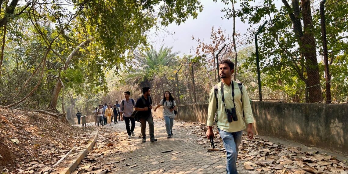 A group of fifteen enthusiastic youths participated in a Nature Walk