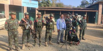 MNF Rajya Sabha MP K Vanlalhvena met Chin National Front rebels in Myanmar’s Chin State on Feb 27