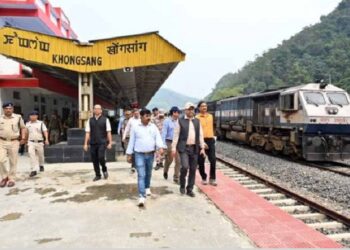 Manipur: NFR general manager inspects Jiribam-Imphal railway line project