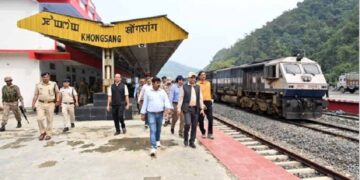 Manipur: NFR general manager inspects Jiribam-Imphal railway line project