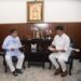 Union Minister Nitin Gadkari meets Tripura MP Biplab Deb (BjpBiplab/X)