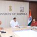 Tripura CM Manik Saha during the virtual meeting (DrManikSaha2/X)