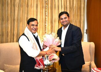 Assam CM meets Jeet Adani on Sunday (himantabiswa/X)