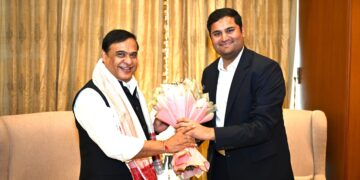 Assam CM meets Jeet Adani on Sunday (himantabiswa/X)