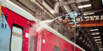 NFR used drones to clean Kamakhya Station, Assam (RailMinIndia/X)