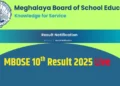 Download MBOSE SSLC Result 2025, Meghalaya Class 10th result to be declared at 11 AM today