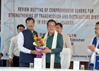 Arunachal Pradesh Dy CM Chowna Mein reviews strengthening of power transmission, distribution system