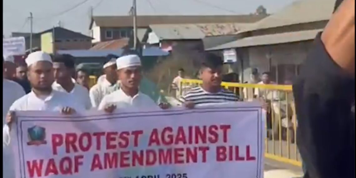 Protests erupt across Manipur over Waqf Amendment Act