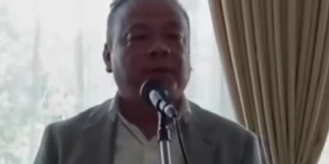 Meghalaya Cabinet minister Paul Lyngdoh welcomes the children in a ceremony held in Shillong on Wednesday