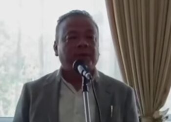 Meghalaya Cabinet minister Paul Lyngdoh welcomes the children in a ceremony held in Shillong on Wednesday