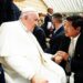Meghalaya CM shared a photo from his 2022 meeting with Pope Francis (SangmaConrad/X)