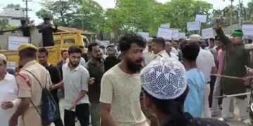Violence erupted on Sunday during an anti-Waqf (Amendment) Act protest