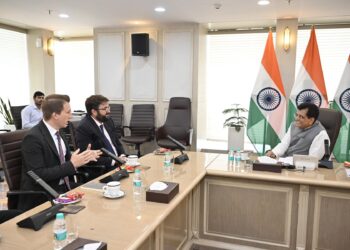 Union Minister Piyush Goyal meets Starlink's top executives (PiyushGoyal/X)