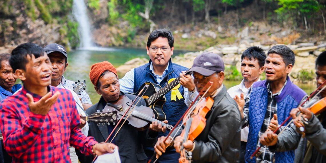Meghalaya CM Conrad K Sangma jam with locals