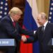 A file photo of Donald Trump and Vladimir Putin shaking hands (BRICSinfo/X)