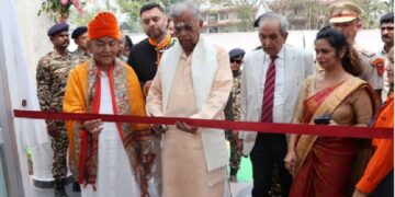 Nagaland Governor La Ganesan inaugurates Central Library at International University in Dimpaur