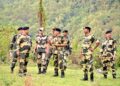 O P Upadhyay IG BSF Meghalaya Frontier, visited border posts along the Indo-BD International Border in Meghalaya on Wednesday to assess the current situation (BSF_Meghalaya/X)
