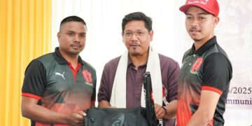 Meghalaya CM hands over cricket kits to local teams on his maiden visit to Sanmer