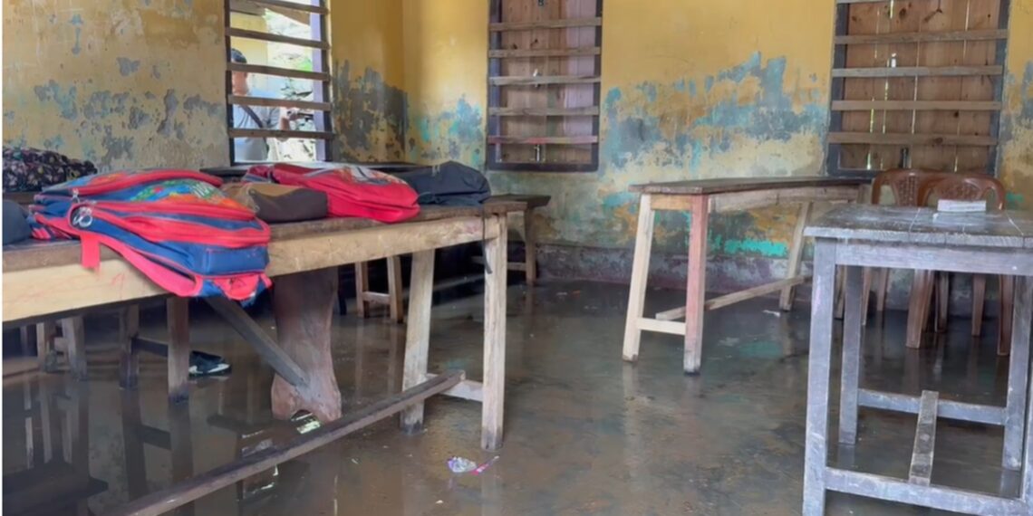 Deteriorating condition of a school in Nongspung village