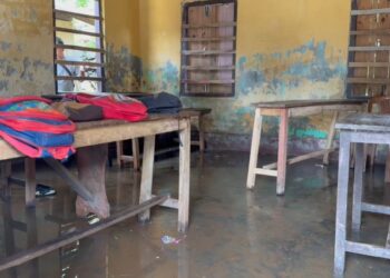 Deteriorating condition of a school in Nongspung village