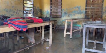 Deteriorating condition of a school in Nongspung village