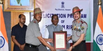Assam Governor confers ‘Unit Citation’ award on 32 Assam Rifles for exceptional service in Dima Hasao