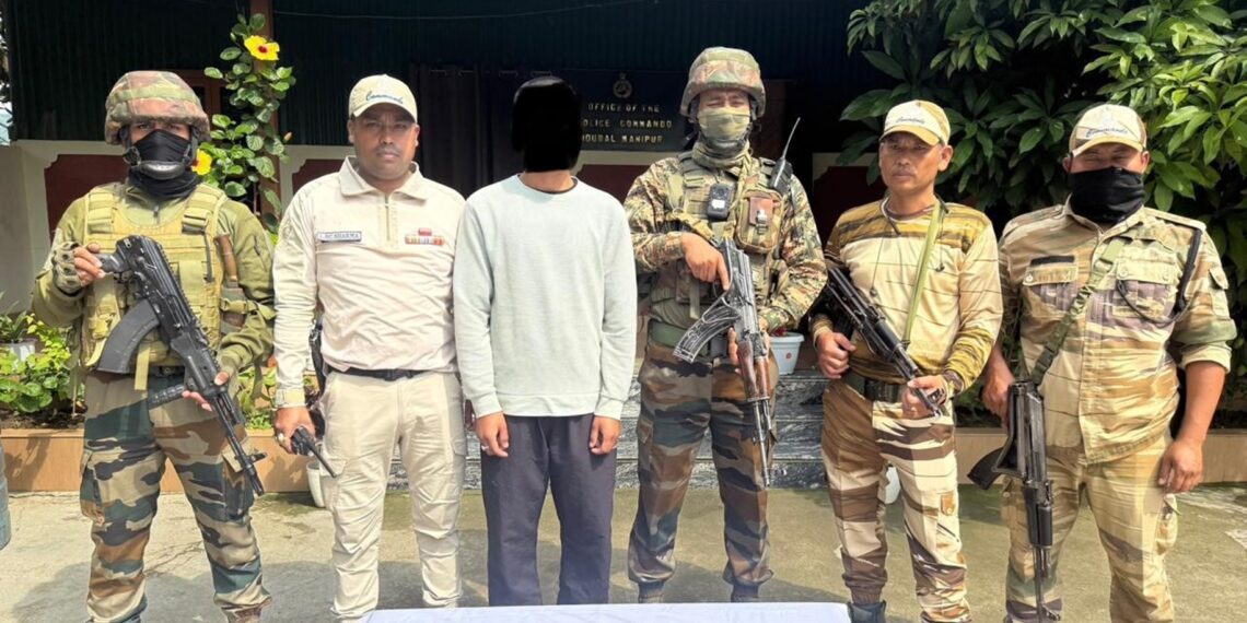 Manipur Police arrested a man for extortion on Sunday (manipur_police/X)