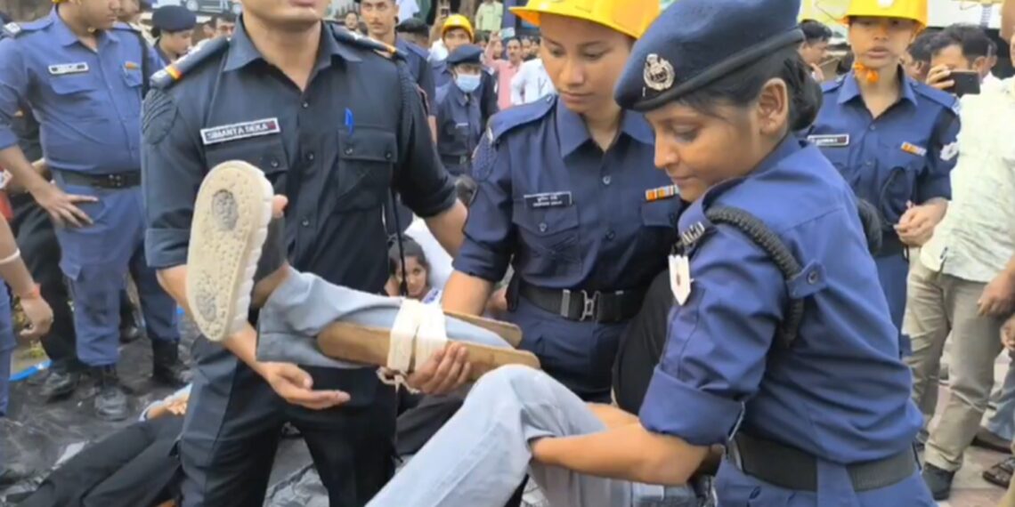 Mock air raid drills were carried out on Wednesday at 18 locations across 14 designated ‘civil defence districts’ in Assam (CMOfficeAssam/X)