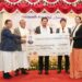 Chief Minister Conrad K. Sangma hands over a financial grant of Rs. 1 crore to Nazareth Hospital