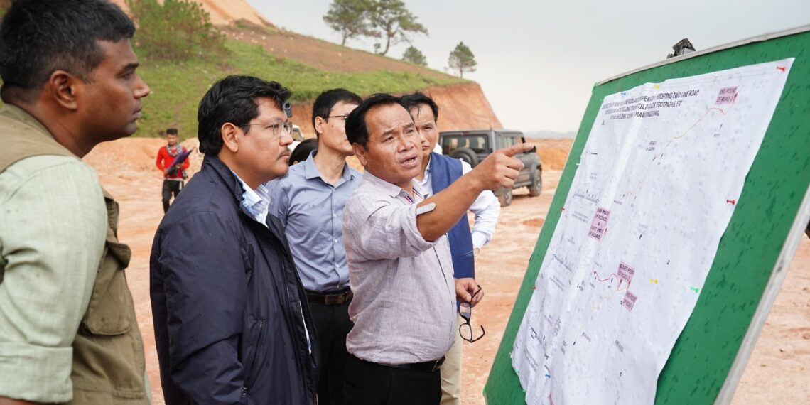 Meghalaya Chief Minister Conrad K. Sangma on Thursday conducted an extensive inspection of ongoing infrastructure projects in the New Shillong Township (SangmaConrad/X)