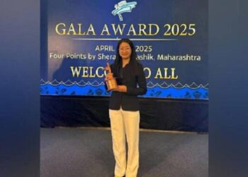 Arunachal Pradesh’s Rupa Bayor wins ‘Best Female Athlete’ at Indian Taekwondo Gala Awards 2025.