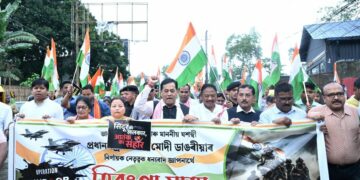 Assam: Union Minister Sarbananda Sonowal leads ‘Tiranga Yatra’ in Dibrugarh, Tinsukia