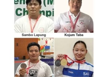 Arunachal Pradesh: Ace weighlifter Sambo Lapung, three others selected for World Weightlifting C’ship trials