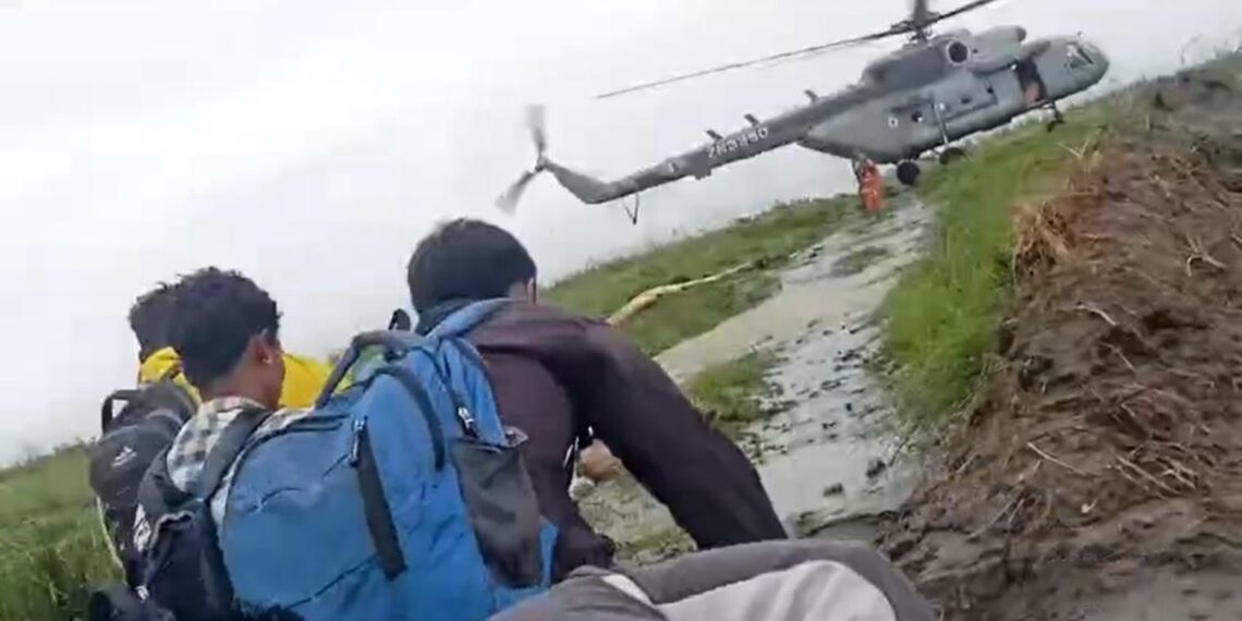 IAF rescues 14 stranded in swollen river on Assam-Arunachal border