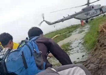 IAF rescues 14 stranded in swollen river on Assam-Arunachal border