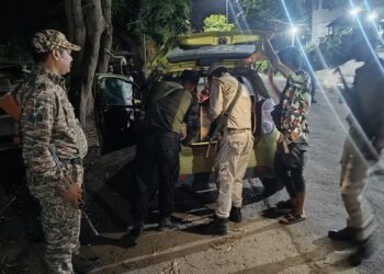 A file photo of Security forces conducting inspection in Manipur (X)