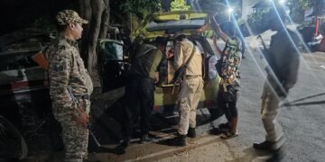 A file photo of Security forces conducting inspection in Manipur (X)