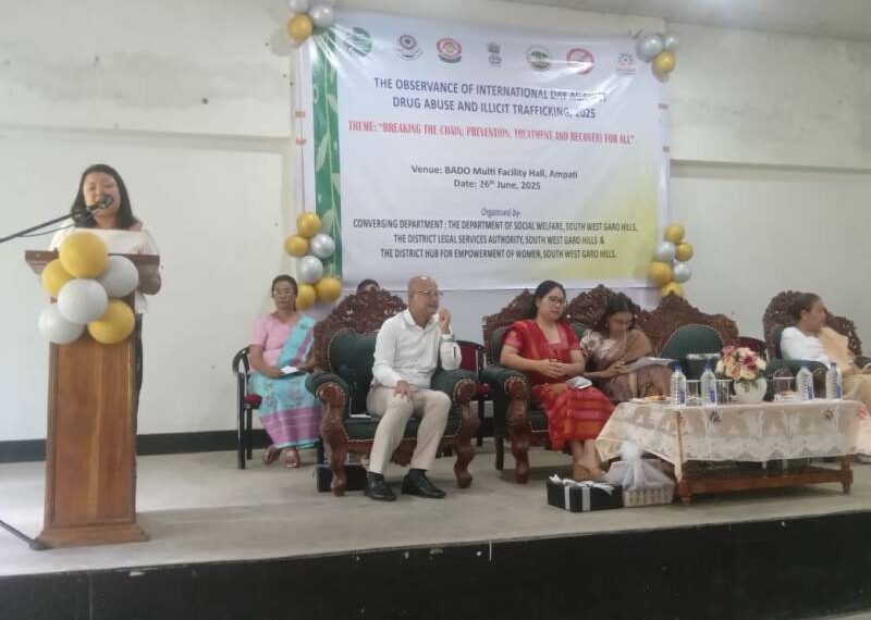 Meghalaya: ‘International Day Against Drug Abuse and Illicit Trafficking’ observed at Ampati