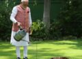 World Environment Day: PM Modi plants ‘sindoor’ sapling at residence