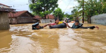 Army personnel rescue people from flood-affected area (official_dgar/X)