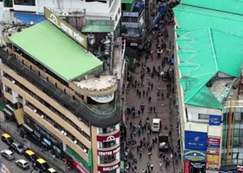 A view of Khyndailad (Police Bazar) after the relocation of the street vendors.