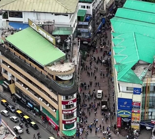 A view of Khyndailad (Police Bazar) after the relocation of the street vendors.