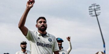 Indian pacer Mohammed Siraj (X)