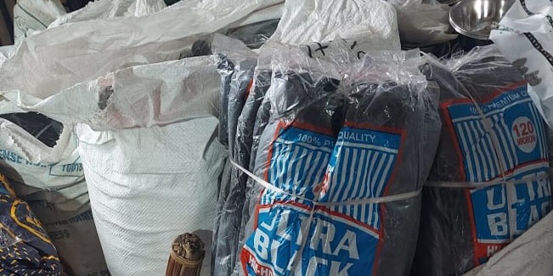 The banned single-use plastic seized by Meghalaya Police (X)
