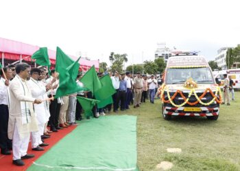 Tripura CM launches vehicle tracking system, flags off new ambulances