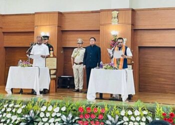BJP legislator Kishor Barman takes oath as cabinet minister in Tripura