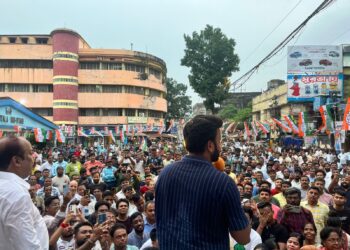 A large crowd gathered in Kolkata to protest the branding of Bengalis as ‘Bangladeshis’ (AITC/X)