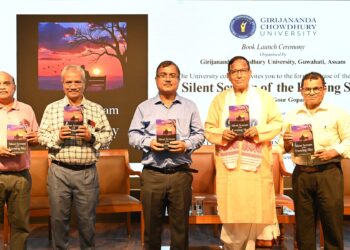 Prof. Gour Gopal Banik launches new novel at Girijananda Chowdhury University