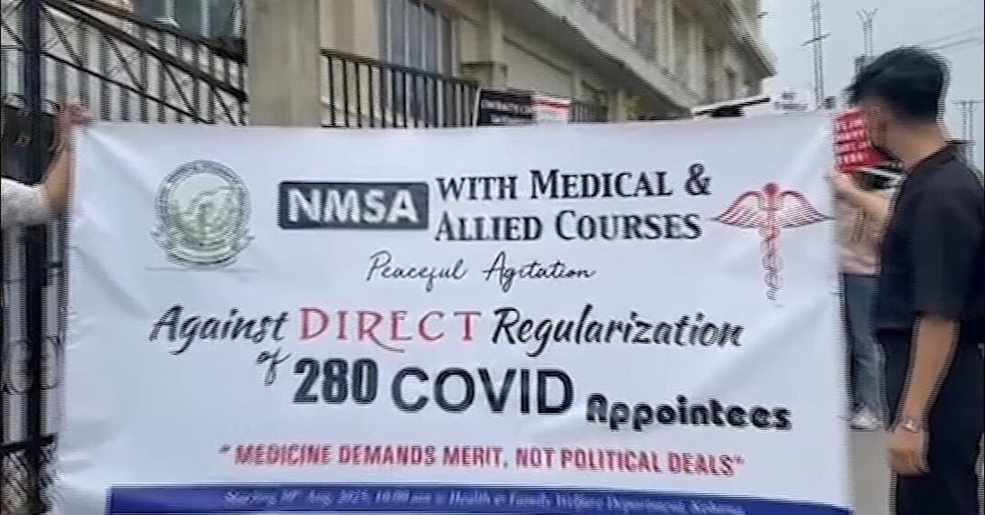 Nagaland medical students protest government’s move to regularise 280 health workers