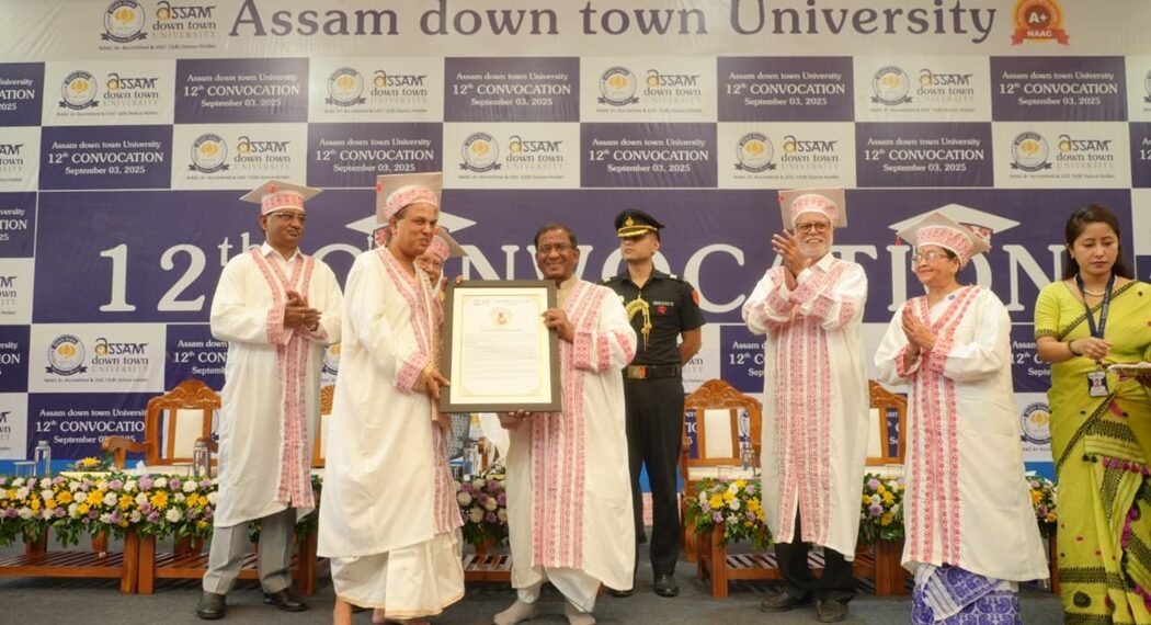 Assam down town University holds 12th convocation, honours Padma Shri Dr. Randeep Guleria, others